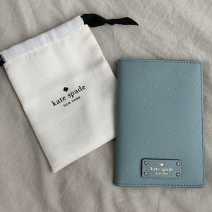 Kate Spade Leather Passport Holder (light blue)